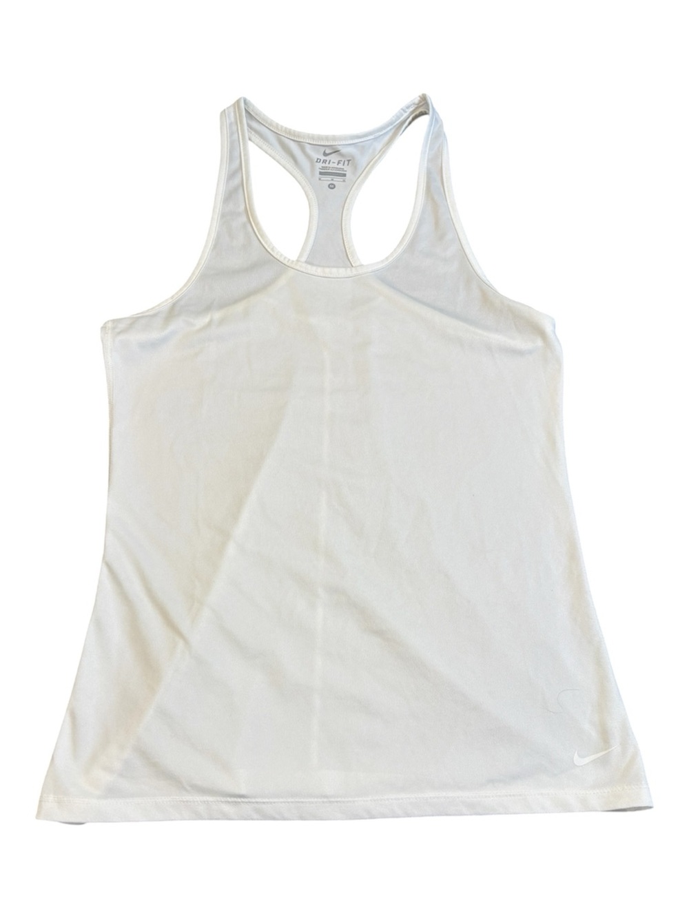 Nike Dri-FIT Women's White Racerback Training Tank Top Athletic Shirt Size M